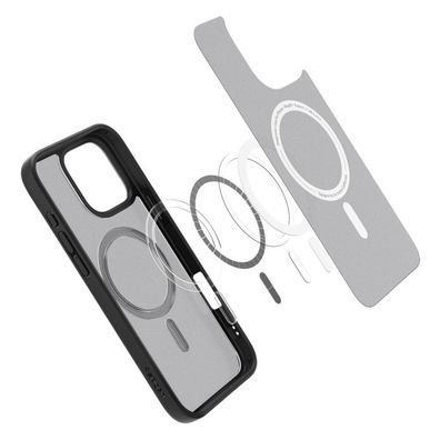 Spigen Ultra Hybrid mit Magnetfunktion Hülle Kompatibel mit iPhone 16 Pro Schwarz