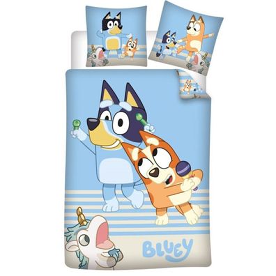 Bluey Bettwäsche-Set – 1x Deckenbezug 140 x 200 cm & 1x Kissenbezug 65 x 65 cm
