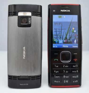 Nokia X2-00 Tastatur Handy Bluetooth FM JAVA 5 MP Schwarz Rot Musik Detox 