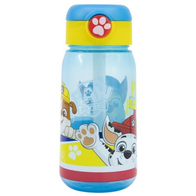 Paw Patrol Wasserflasche 510ml Kinderflasche mit Trinkhalm & Deckel