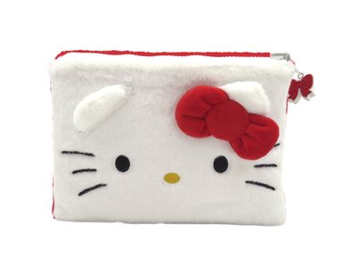 Hello Kitty Kuromi Wende Kulturbeutel Plüsch Kosmetiktasche mit Reißverschluss