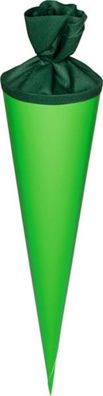 Schultüten-Rohling 70 cm Ø 19 cm grün mit Verschluss in Dunkelgrün