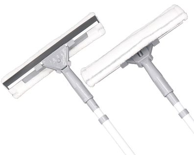Michelino Clean Home Fensterwischer mit Teleskopstab und Mikrofaserbezug