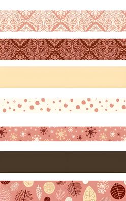 Faltstreifen-Set Christmas 1 x 30 cm 15 x 30 cm rosé/vanille/braun