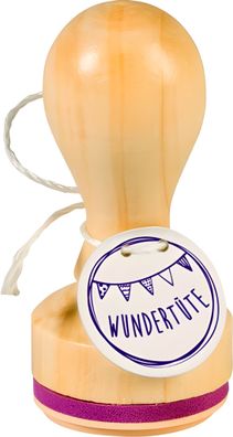 HEYDA 211803037 Stempel Wundertüte Holz matt lackiert