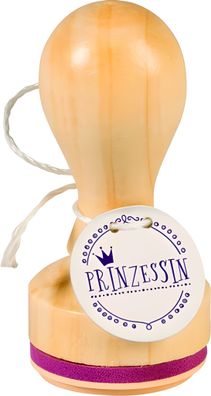 HEYDA 211803039 Stempel Prinzessin Holz matt lackiert