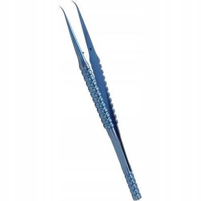 Rosfix Präzisionspinzette Titan Gebogen – 140 mm | Spitze 0,15 mm