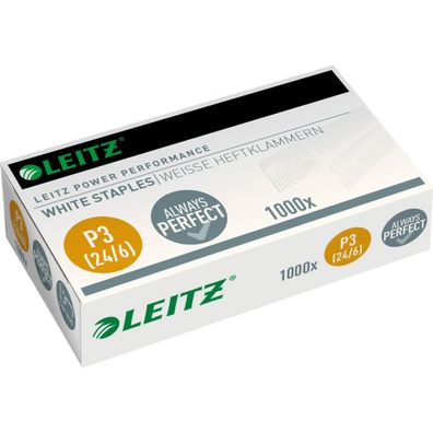 Heftklammern P3 24/6 für 30Blatt 1000 Stück weiß