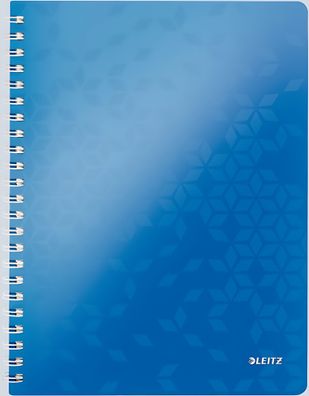 Collegeblock WOW A4 PP-Einband liniert blau metallic