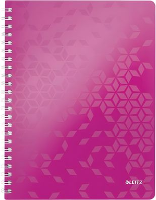 Collegeblock WOW A4 PP-Einband liniert pink metallic