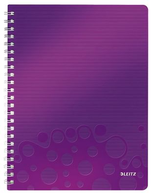 Collegeblock WOW A4 PP-Einband kariert violett metallic