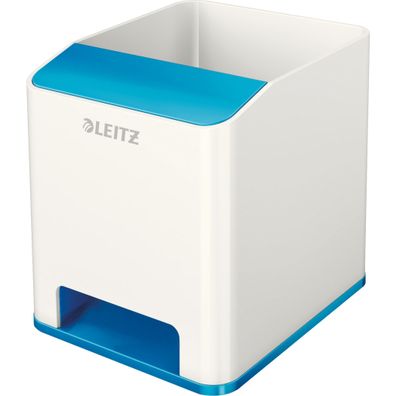 LEITZ Stifteköcher WOW Sound weiß/blau met. Sound WOW Duo Colour