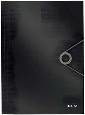 LEITZ 4563 Dreiflügelmappe Solid A4 PP schwarz