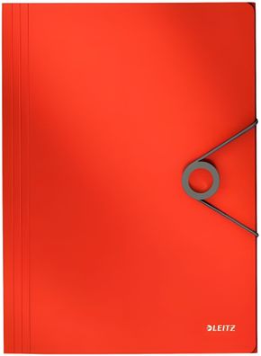 LEITZ 4563 Dreiflügelmappe Solid A4 PP hellrot