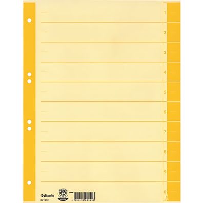 Esselte Trennblatt A4 gelb Trennblatt A4 Tabe und Lochran