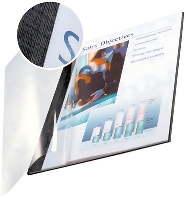 LEITZ Buchbindemappe A4 schwarz 73990095 10St