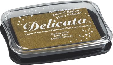 Tsukineko Stempelkissen Delicata Metallic 10 x 7 cm golden glitz