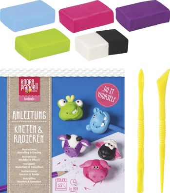 KNORR Prandell 212159103 Bastel-Set Funny Animals Kneten & Radieren