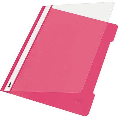 LEITZ 4191 Schnellhefter A4 langes Beschriftungsfeld PVC pink