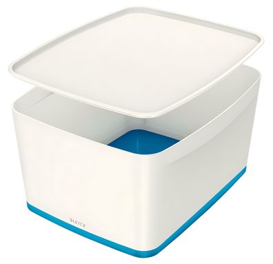 LEITZ MyBox 18l mit Deckel weiß/blau