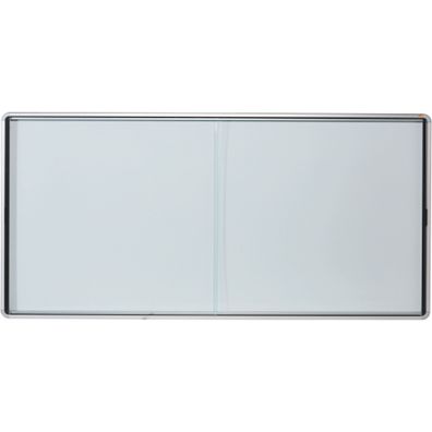 Schaukasten mit Schiebetür 27x A4 1997x967x63cm weiß magnethaftend