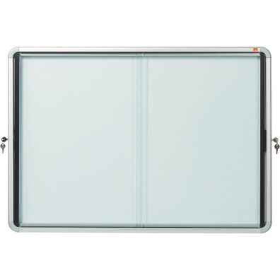 LEITZ Schaukasten mit Schiebetür 8xA4 922x665x63 mm weiß magnethaftend