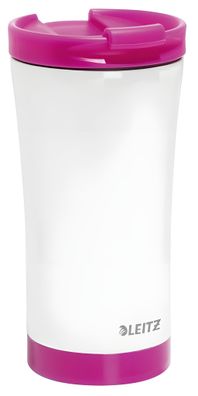 LEITZ Thermobecher WOW 380 ml pink doppelwandig aus Edelstahl außen