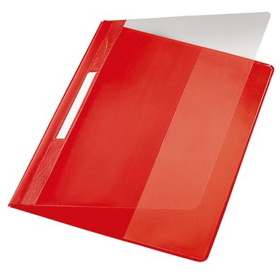 LEITZ Schnellhefter A4 Plastik rot 41940025 mit Tasche