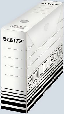 LEITZ Archivschachtel Solid für A4 330x80x257mm weiß für bis zu 700Bl