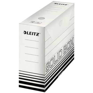 LEITZ Archivschachtel Solid 330x100x257mm weiß für bis zu 900Blatt