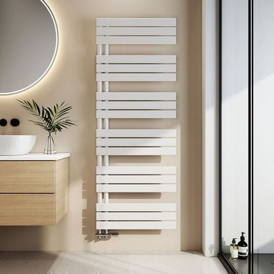 EMKE Badheizkörper Flachrohr Handtuchwärmer 160x60cm Weiß
