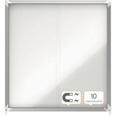 LEITZ Schaukasten m Schiebetür 12x A4 922x967x63cm weiß magnethaftend