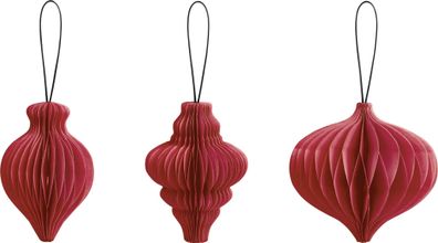 Waben-Tropfen-Set, rot Papier, 120 g/m²