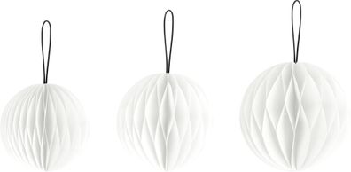 Waben-Kugel-Set, weiß Papier, 120 g/m²