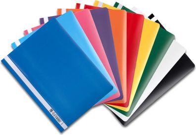 10 Oxford Schnellhefter A4, aus PP, für ca. 160 A4-Bl 10 Farben sort