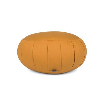 Meditationskissen Zafu Eco Dinkelfüllung Bezug honig-gelb