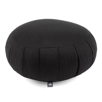 Meditationskissen Zafu Eco Dinkelfüllung Bezug schwarz