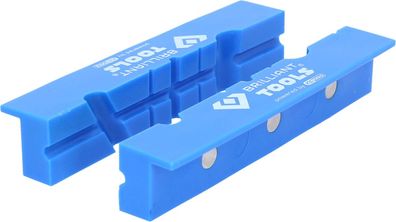 Brilliant Tools Schraubstock-Schonbacken mit Nuten, 2-tlg, Kunststoff