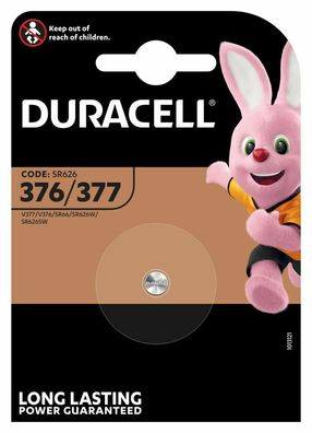 Duracell 377 Uhrenbatterie 1,55 V SR626SW SR66 AG4 LR626 Silberoxid