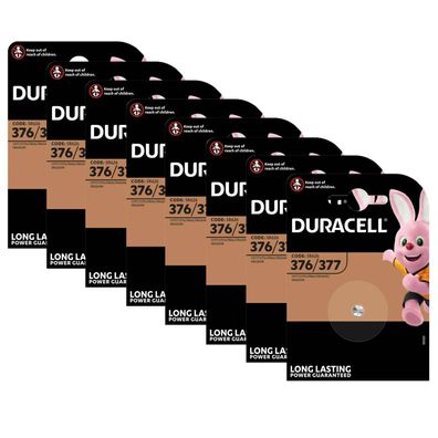 8x Duracell 377 Uhrenbatterie 1,55 V SR626SW SR66 AG4 LR626 Silberoxid
