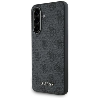Hülle Galaxy A36 Guess Kunstleder grau Muster classic Logo goldfarbig