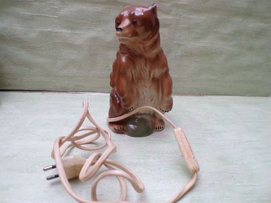 alter Rauchverzehrer Porzellan Bär altes W&A? GDR Krone ca 20cm & alte Elektrik