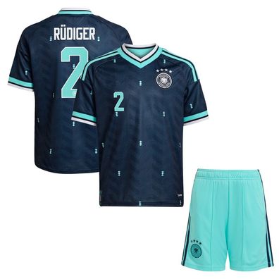 DFB Deutschland Fußball Trikot WM 2026 Auswärtstrikot Set für Kinder Rüdiger 2
