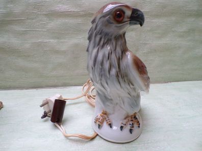alter Rauchverzehrer Porzellan Greifvogel Raubvogel Adler 8429 & alte Elektrik 20,5cm