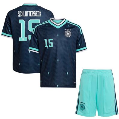 DFB Deutschland Fußball Trikot WM 2026 Auswärtstrikot Set für Kinder Schlotterbeck 15