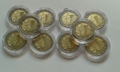 Original 10x2 euro 2022 Malta Erasmus unzirkuliert prägefrisch aus Rolle entnommen