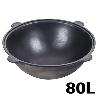 Kazan Gusseisen 80 Liter ohne Deckel Usbekischer Kasan rund