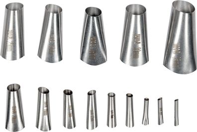 Silikondüsen-Set aus Edelstahl, 14-teilig