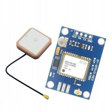 Rosfix GPS Modul GY-NEO7MV2 – Glonass, Antenne, UART | 2,7–5,5V, -162 dBm