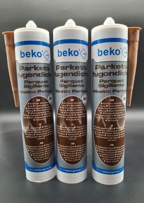 3x beko Parkettfugendicht 310ml Eiche Dunkel Fugenmasse Fugendicht Dichtmasse